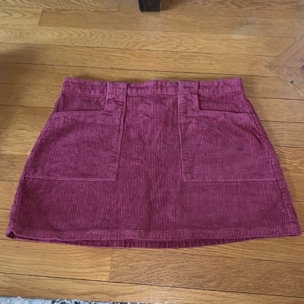 Maroon corduroy skirt